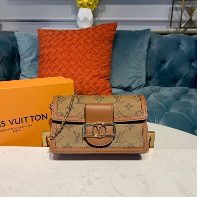 Alternative view of Replica Louis Vuitton Monogram Reverse Canvas Dauphine Chain Wallet M68746