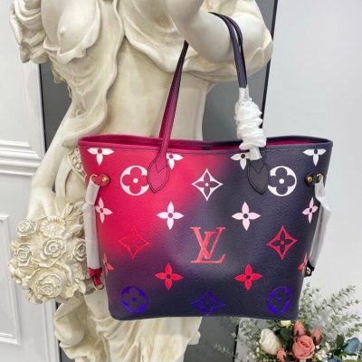 Alternative view of Replica Louis Vuitton Neverfull Mm M20511 Midnight Fuchsia