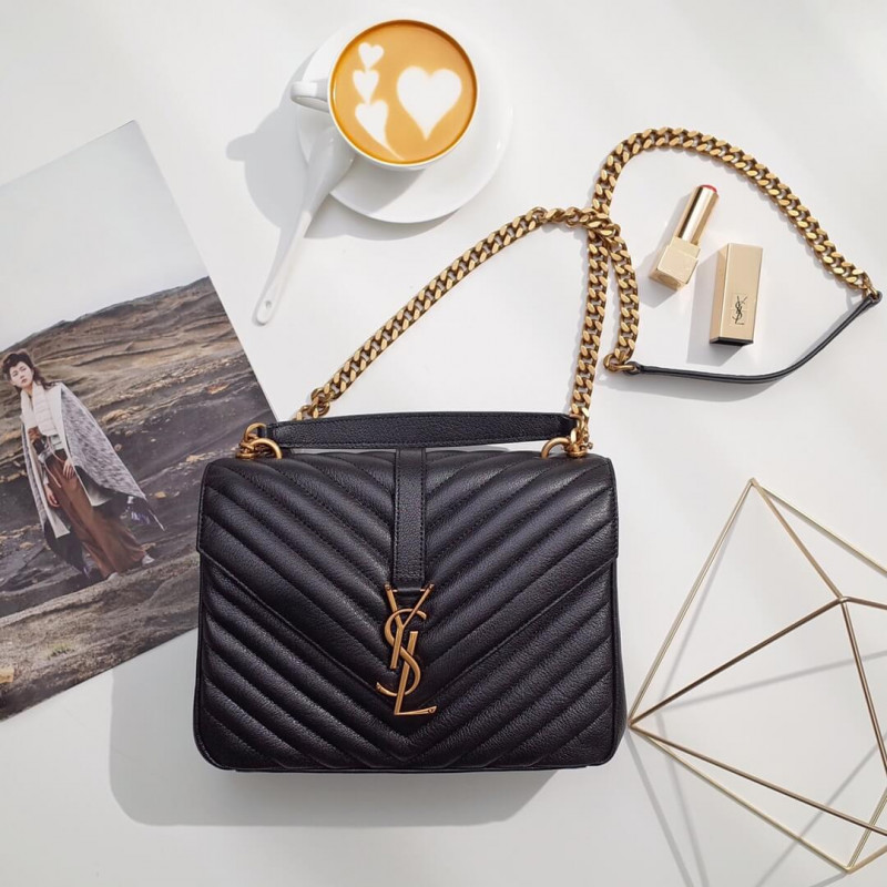 Replica Saint Laurent Medium College Bag 392737 Black