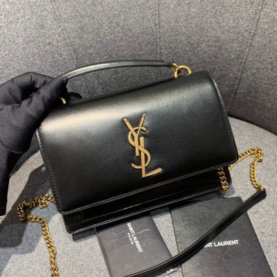 Alternative view of Replica Saint Laurent Sunset Chain Wallet In Smooth Leather 533026