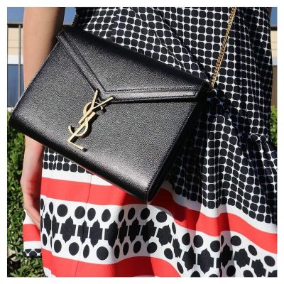 Replica Ysl Saint Laurent Cassandra Wallet On Chain In Grain Leather 582334