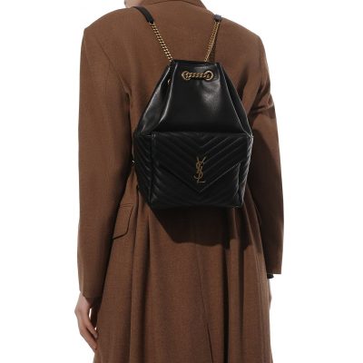Alternative view of Replica Ysl Saint Laurent Joe Backpack 672609 In Black Lambskin