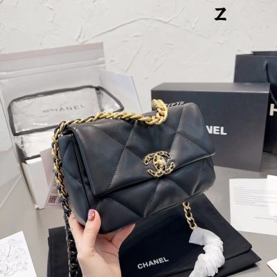 Replica Chanel 19 Hand 2Way Chain Shoulder Bag As1160 Lamb Leather Black Used Women