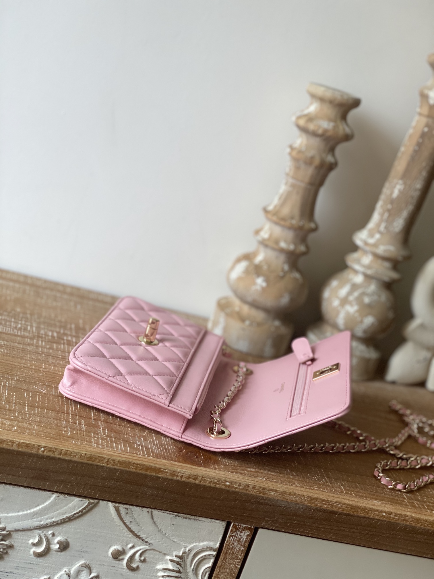 Replica Chanel Wallet On Chain Pink Ap1450 - Image 7