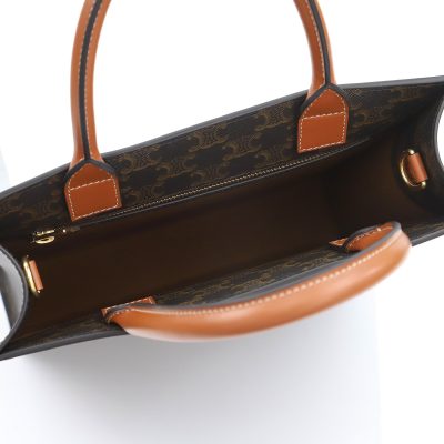 Alternative view of Replica Celine Small Cabas Vertical In Triomphe Canvas And Calfskin