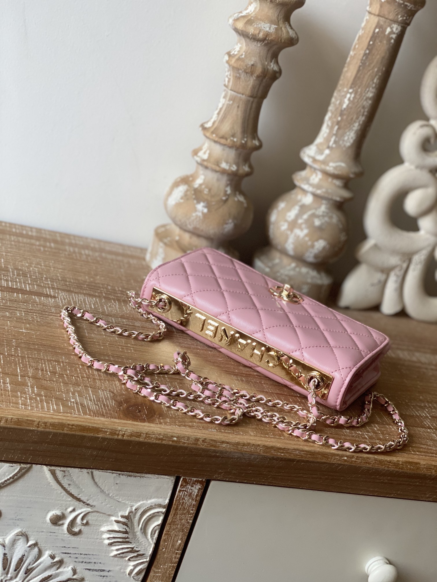 Replica Chanel Wallet On Chain Pink Ap1450 - Image 9