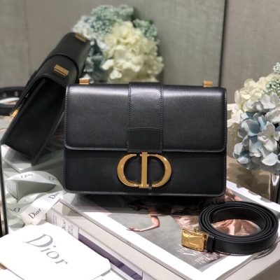 Replica Dior 30 Montaigne Bag Black Box Calfskin M9203Umos_M911