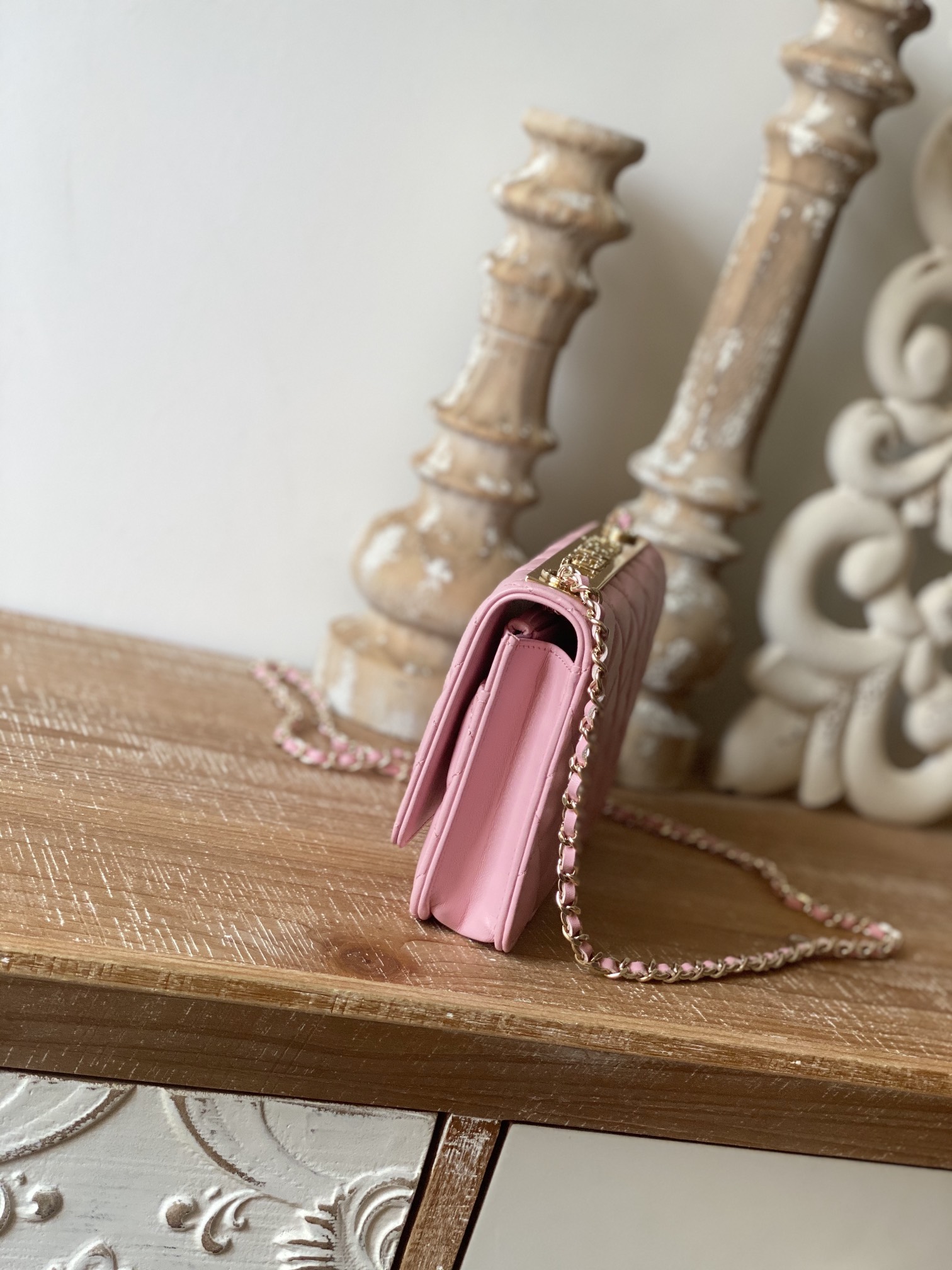 Replica Chanel Wallet On Chain Pink Ap1450 - Image 6