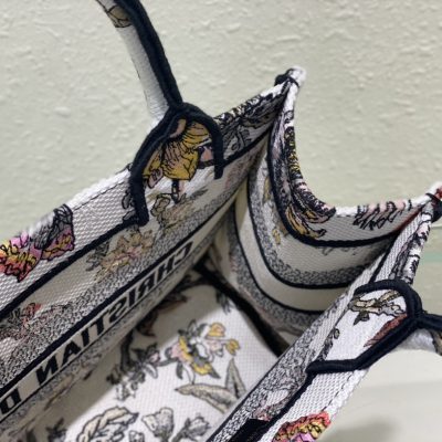 Alternative view of Replica Dior Book Tote Small White Multicolor Dior Jardin Botanique Embroidery M1265Zrzb_M884