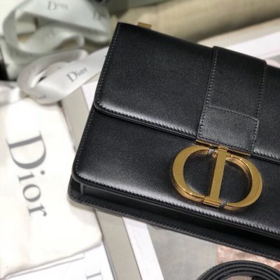Alternative view of Replica Dior 30 Montaigne Bag Black Box Calfskin M9203Umos_M911