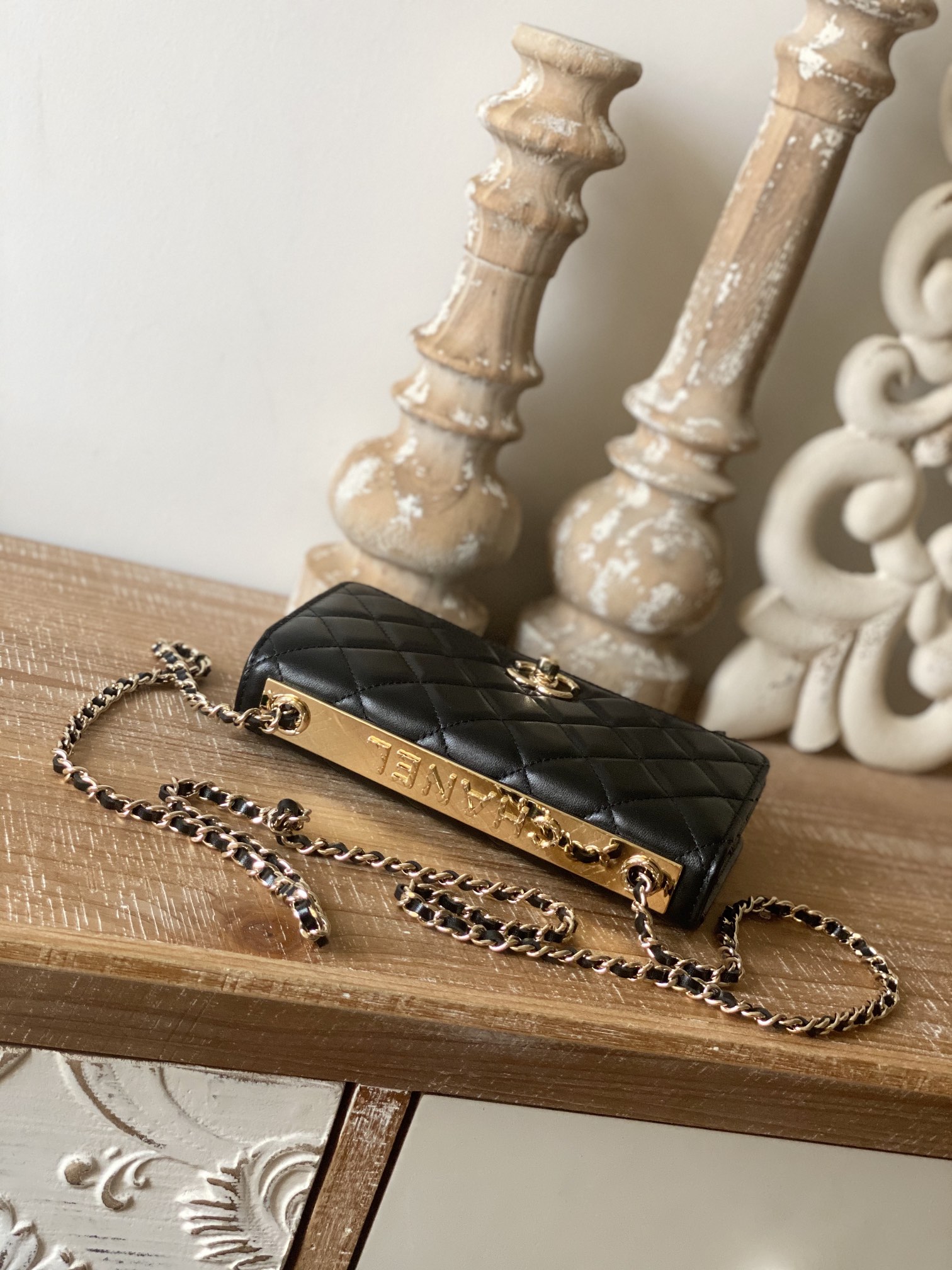 Replica Chanel Wallet On Chain Black Ap1450 - Image 3