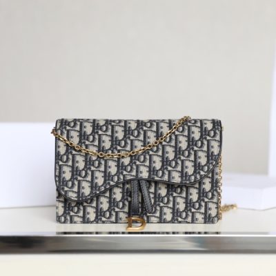 Replica Dior Saddle Pouch Blue Dior Oblique Jacquard S5620Ctzq_M928