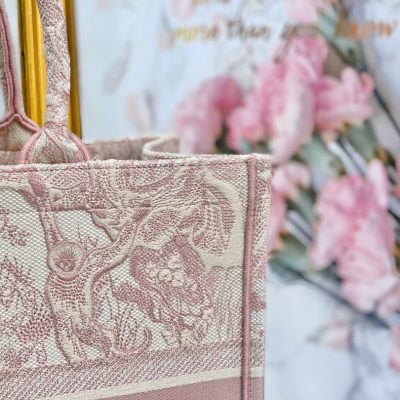 Alternative view of Replica Dior Book Tote Medium Pink Toile De Jouy Embroidery M1286Ztdt_M956