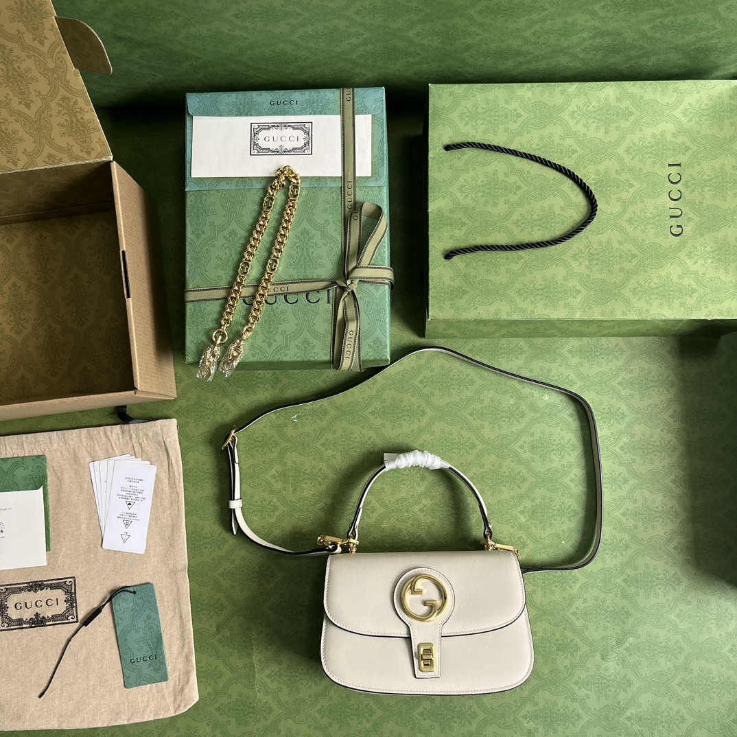 Replica Gucci Blondie Top-Handle Bag White 735101 - Image 2