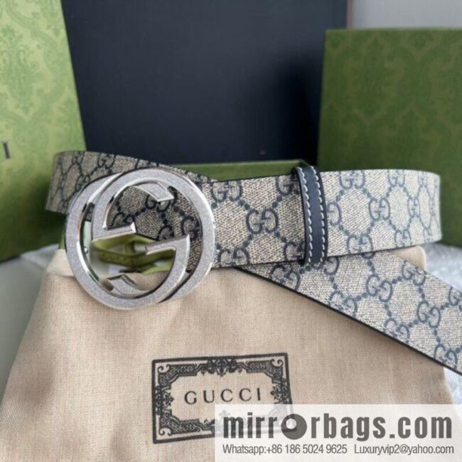 GUCCI Gucci, exquisite rolling sand craft double G buckle classic men\'s 3.8cm belt