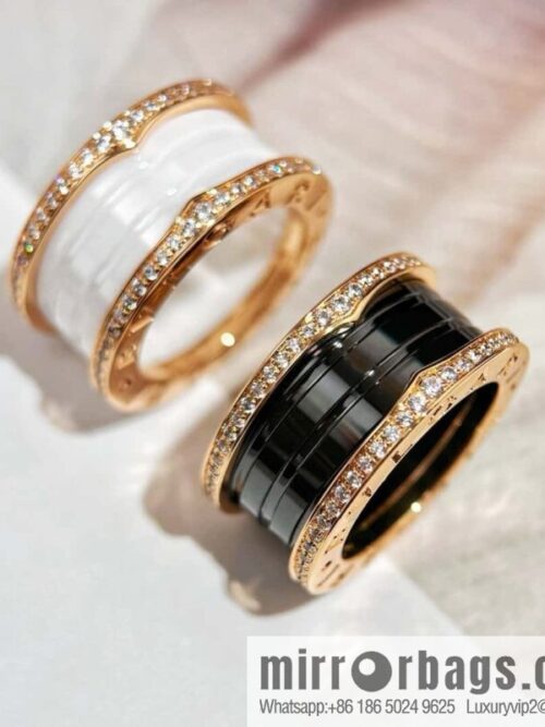 IMG_2932-800x8002r3ydbytthk71956_20250630151629.jpg ❗Classic explosion ❗ with diamond ☀ BVLGARI with diamond black and white ceramic ring ☀