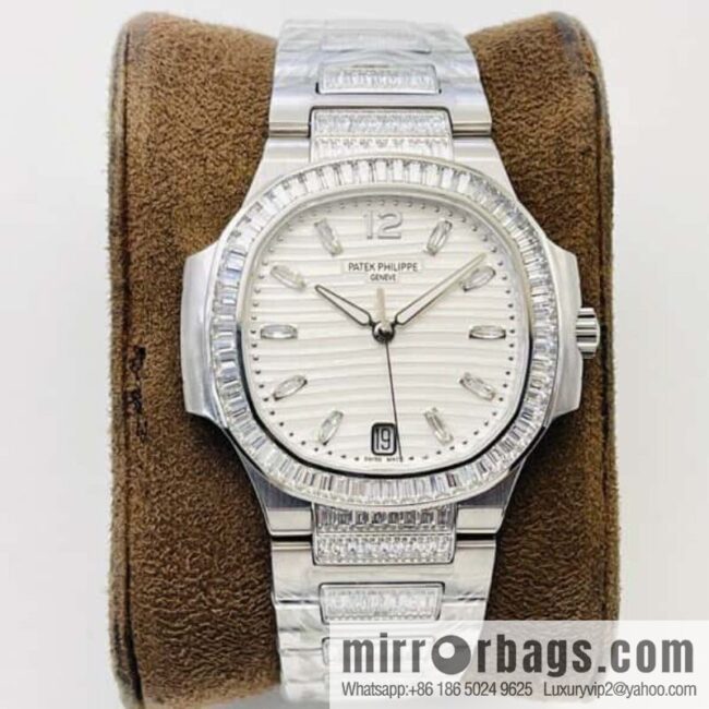 PP Patek Philippe customized 9015 to 324 S automatic integrated winding mechanical movement 7014 Ladies Nautilus limited edition series watch