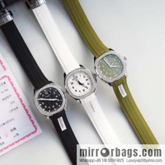 Exclusively launched, the new Patek Felix AQUANAUT series dial is inlaid with 48 vs2.0 real diamonds, about 1.2 carats, the original Swiss quartz movement, the watch size is 38mm