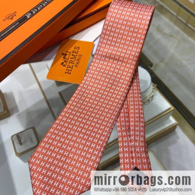 IMG_7476-800x800rraoappb1pu75437_20250630173458.jpg Hermes 100% Top Twill Silk H-Pattern Jacquard Tie
