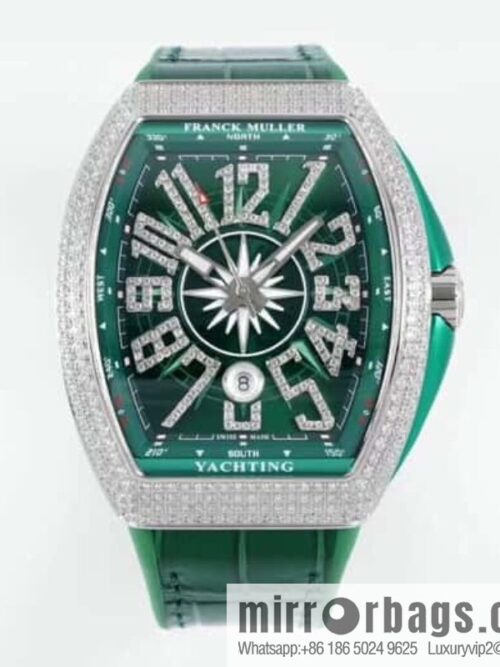 IMG_8137-800x800wwu3qw5so5m38813_20250626052305.jpg ABF highest quality, green yacht, new arrival Franck Muller Vanguard Yachting V45 ETA2824 movement watch