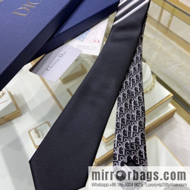 Dior 100% Top Handmade Custom Do Letter Striped Tie