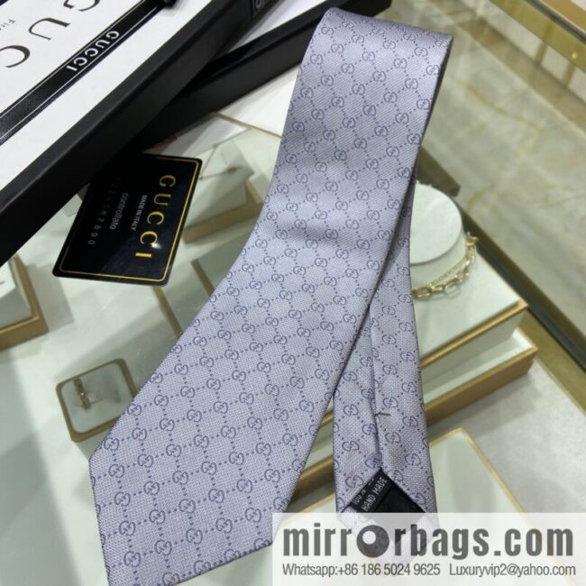GUCCI Gucci 100% Top Jacquard Silk GG Logo Printed Tie 597126