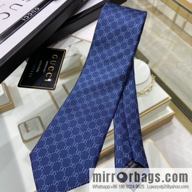 GUCCI Gucci 100% Top Jacquard Silk GG Logo Printed Tie 597126