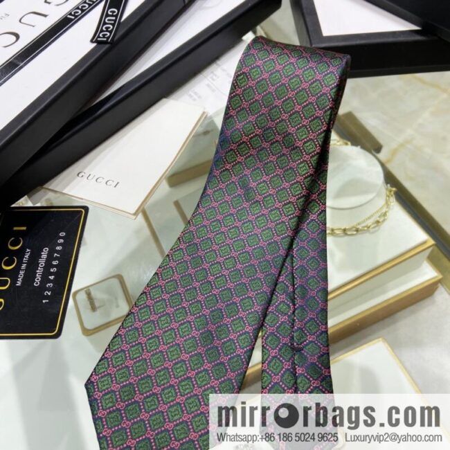 GUCCI Gucci 100% Top Jacquard Silk GG Rhombus Pattern Tie 571800