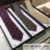 GUCCI Gucci 100% Top Jacquard Silk GG and Bee Tie