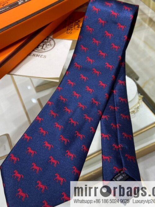 a1663164669230_2353-800x800lhbwzvdgvu174440_20250630164229.jpg Hermes 100% Top Twill Silk H Horse Pattern Tie