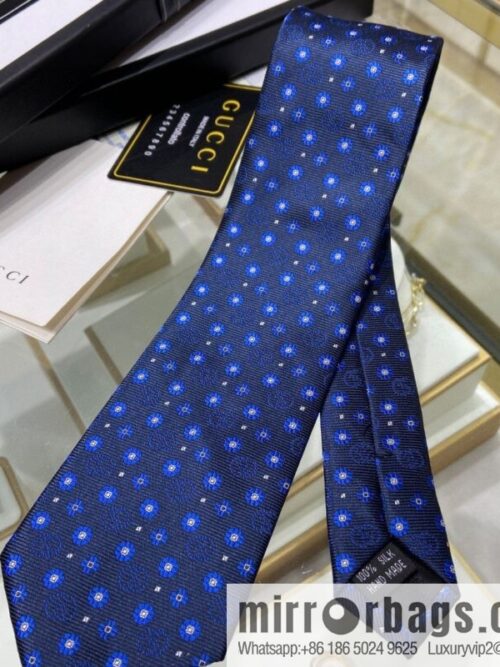 a1664978121329_4763-800x8004t2aggwydhe66002_20250630120700.jpg GUCCI Gucci 100% Top Jacquard Silk GG Flowers with Polka Dot Tie