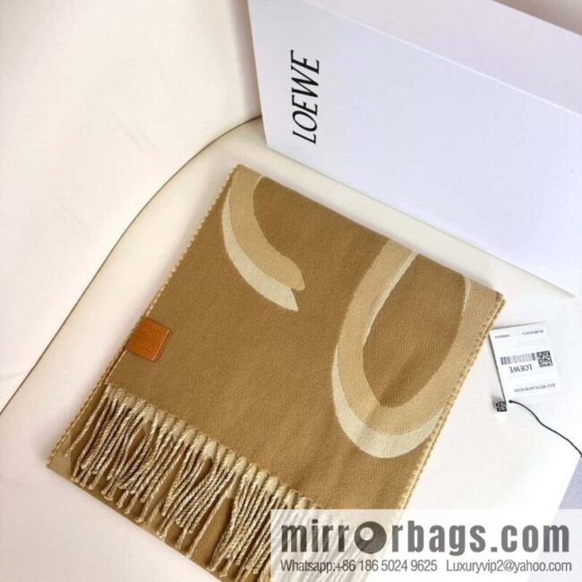 LOEWE cashmere fabric double-sided scarf