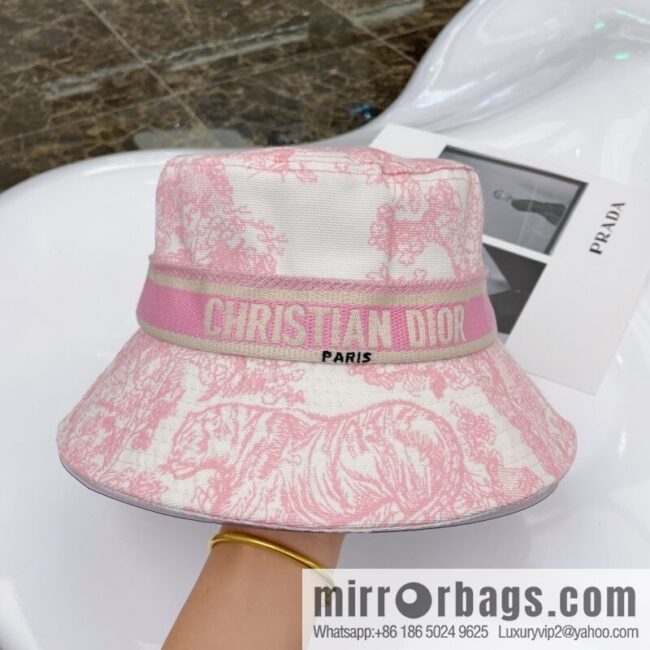 DIOR 2021 new counter synchronous printing bucket hat