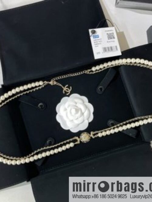 i1641559186_953_1-800x800c1a4m1ostkd54647_20250630010054.jpg CHANEL CHANEL Double C Black Leather Rope Double Pearl Waist Chain Belt