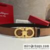 Ferragamo Ferragamo, imported suede and lychee double-sided adjustable belt 3.5cm