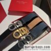 Ferragamo Ferragamo, imported suede and lychee double-sided adjustable belt 3.5cm