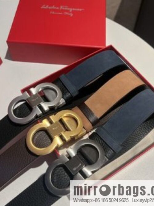 i1642554834_9311_0-800x800oxdimz5prn265182_20250630113158.jpg Ferragamo Ferragamo, imported suede and lychee double-sided adjustable belt 3.5cm