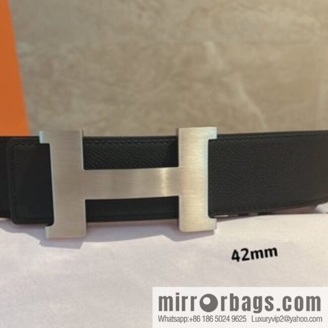 Hermes Hermes, men\'s belt gold silver solder joint metal buckle 42mm