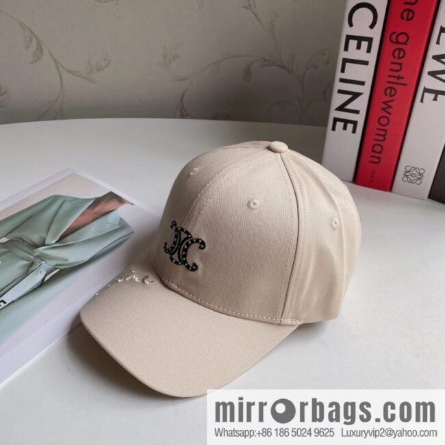 CELINE spring and summer new letter embroidered baseball cap