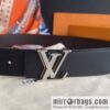 LV/Louis Vuitton, imported cowhide double-sided belt men 4.0cm