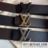 LV/Louis Vuitton, imported cowhide double-sided belt men 4.0cm