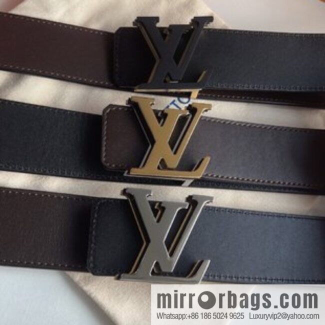 LV/Louis Vuitton, imported cowhide double-sided belt men 4.0cm