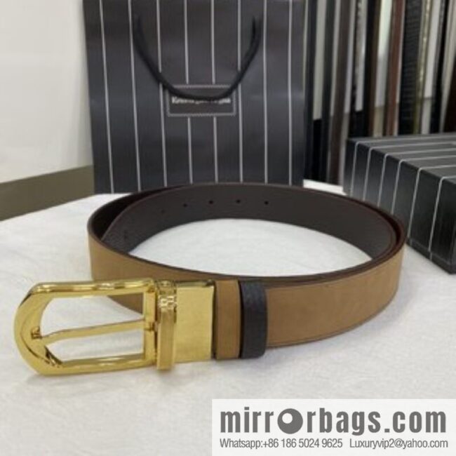 Ermengildo. Zein Zegna men\'s business leisure rotating pin buckle imported suede with cowhide belt 3.5cm