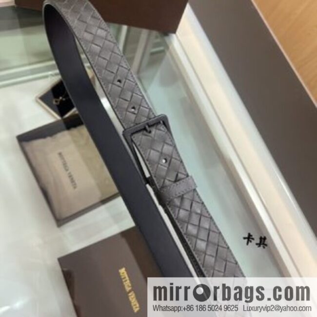 BV Bottega Veneta, hand-woven craft Seiko metal buckle men\'s 3.5cm belt