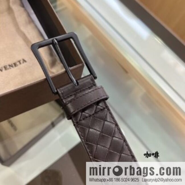 BV Bottega Veneta, hand-woven craft Seiko metal buckle men\'s 3.5cm belt