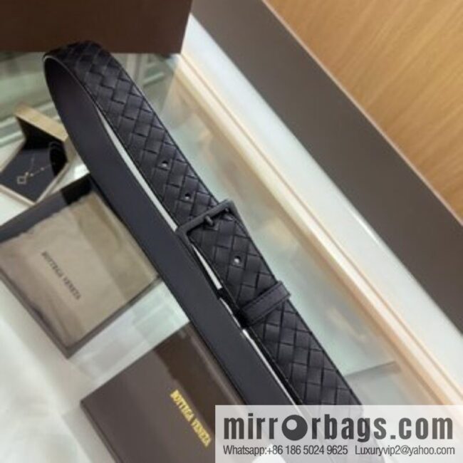 BV Bottega Veneta, hand-woven craft Seiko metal buckle men\'s 3.5cm belt