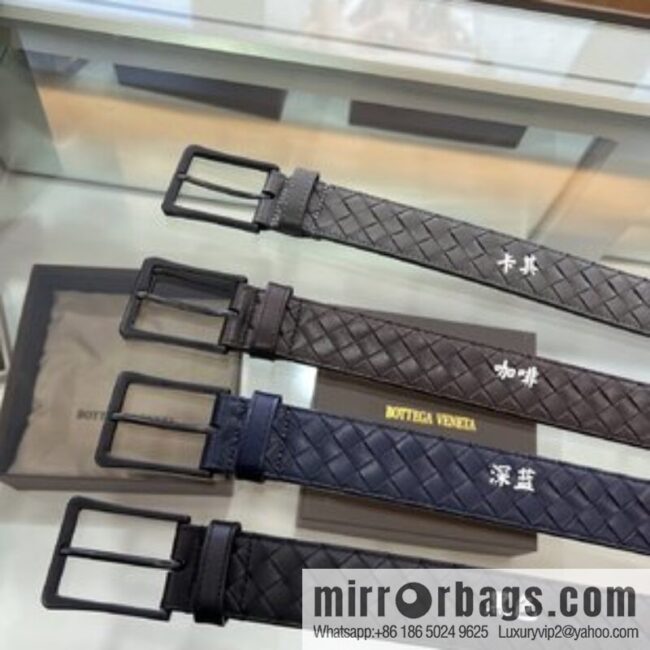 BV Bottega Veneta, hand-woven craft Seiko metal buckle men\'s 3.5cm belt