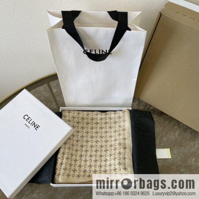 CELINE 100% silk 2022 new Arc de Triomphe long towel