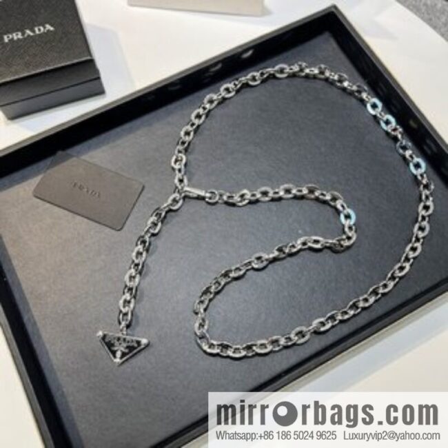 PRADA triangle mark, waist chain belt