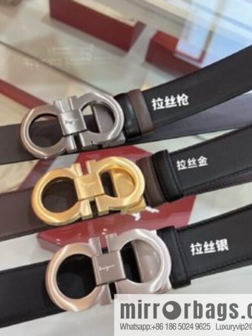 i1655425635_2822_0-800x800mamp5150hah64724_20250630111743.jpg Salvatore Ferragamo Exquisite Counter Version Double Circle Horseshoe Metal Buckle 3.5cm Men\'s Belt